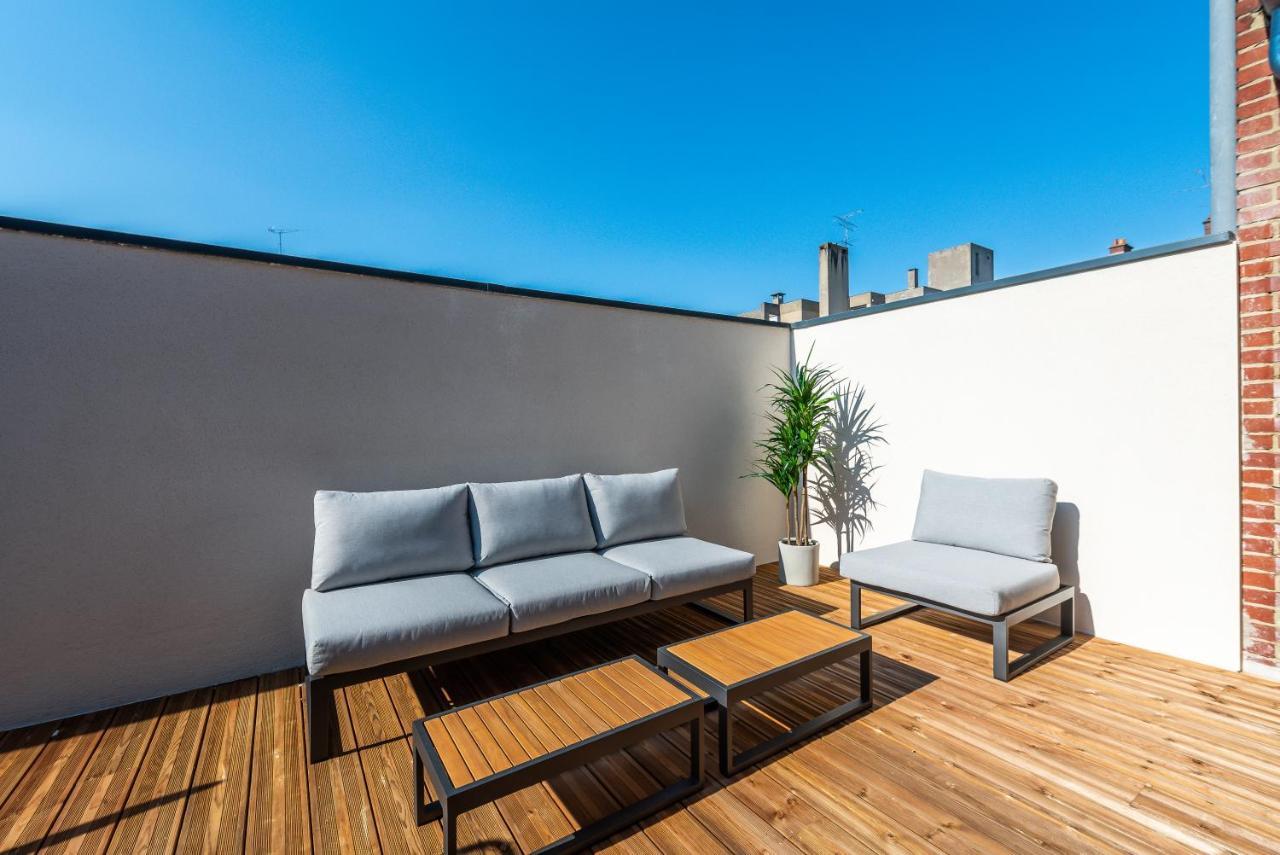 Downtown Rooftop - Centre Ville - Wifi - Terrasse - Netflix Amiens Dış mekan fotoğraf