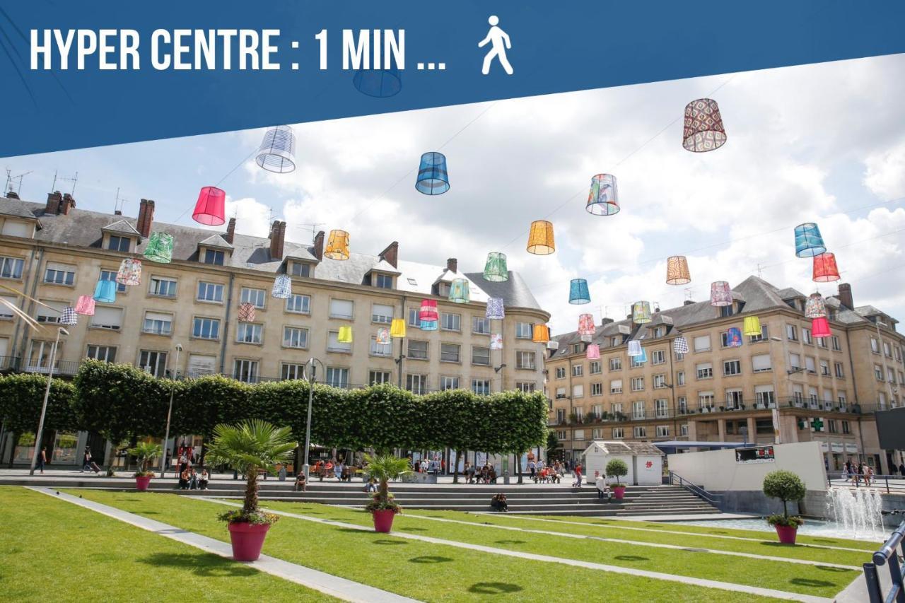 Downtown Rooftop - Centre Ville - Wifi - Terrasse - Netflix Amiens Dış mekan fotoğraf