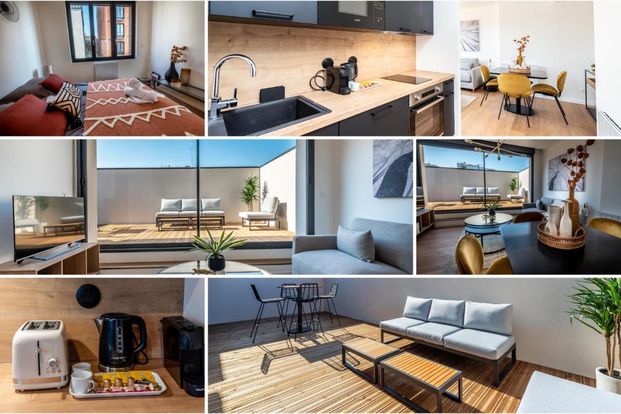 Downtown Rooftop - Centre Ville - Wifi - Terrasse - Netflix Amiens Dış mekan fotoğraf