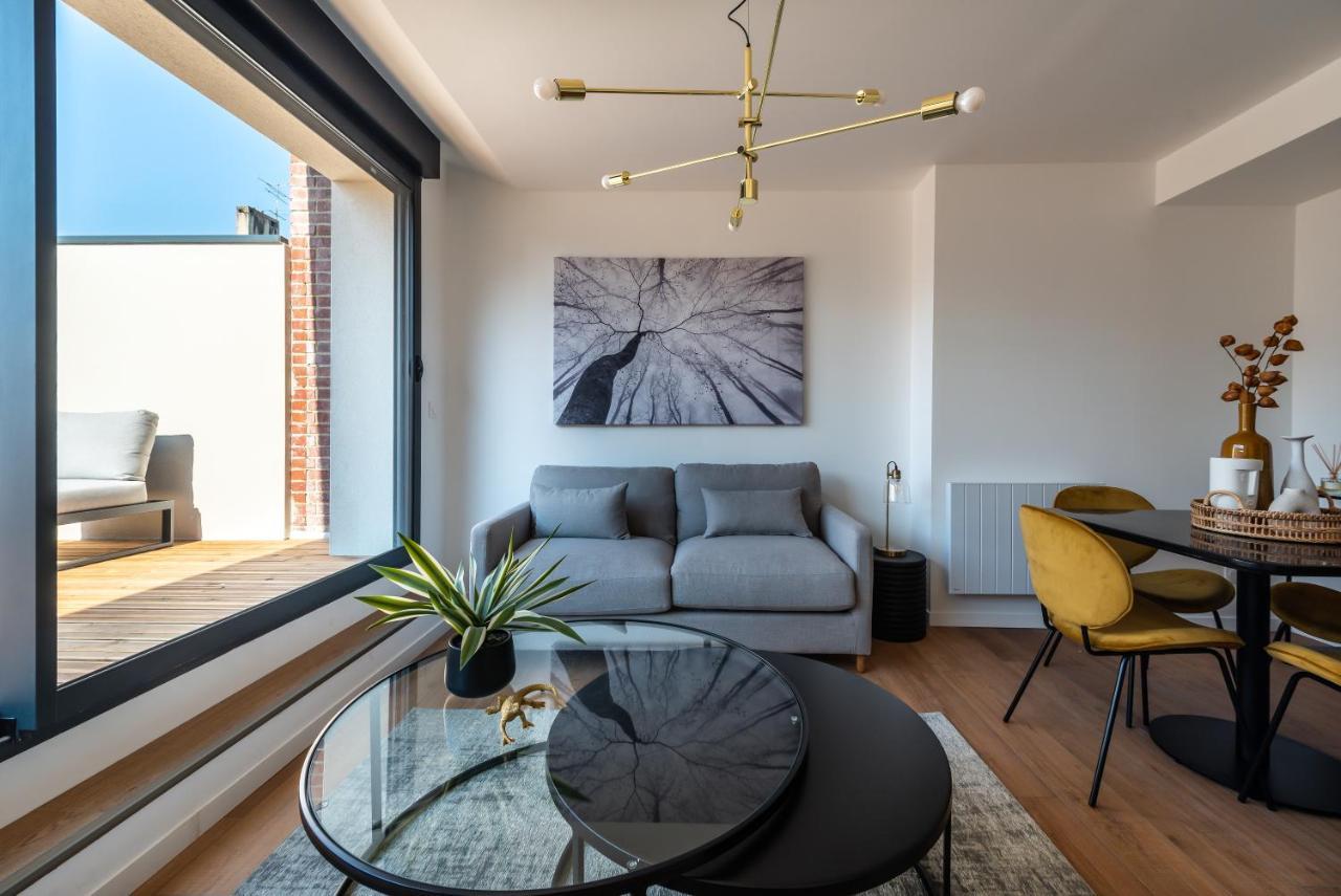 Downtown Rooftop - Centre Ville - Wifi - Terrasse - Netflix Amiens Dış mekan fotoğraf